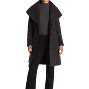 Donna Karan - Oversize Wool Blended Hooded Coat